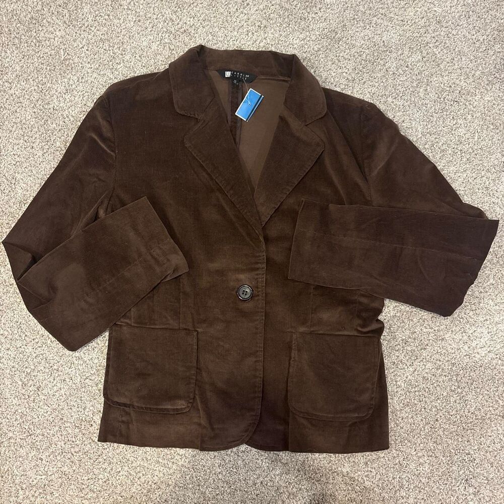 Carole Little Brown Corduroy Blazer
